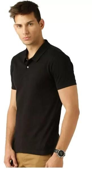 Poly Cotton Solid Half Sleeves Mens Polo T-shirt (Pack of 2)