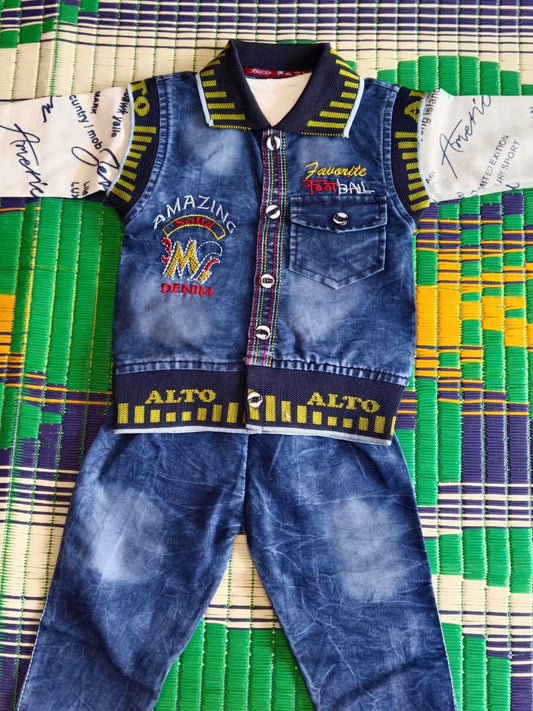 Boys' Denim Jacket & Pant Set.